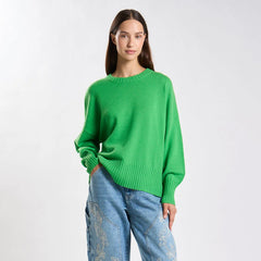Pull  cachemire "Monptilya" - Vert vif