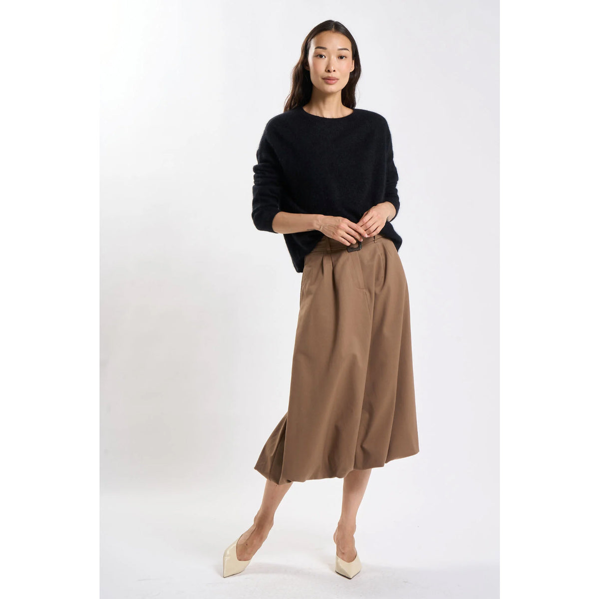 Pull laine & cachemire brushed "Marcel" - Noir