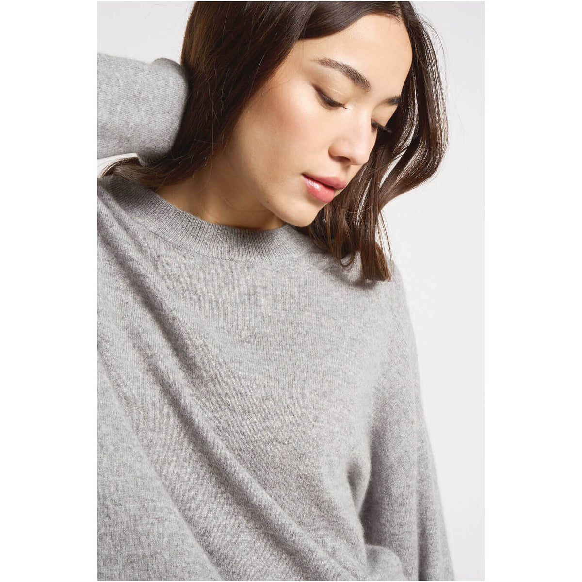 Pull cachemire "MaPoupette" - Perle chiné