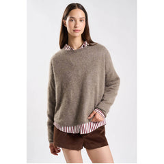 Pull laine & cachemire brushed "Marcel" - Vison