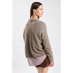 Pull laine & cachemire brushed "Marcel" - Vison