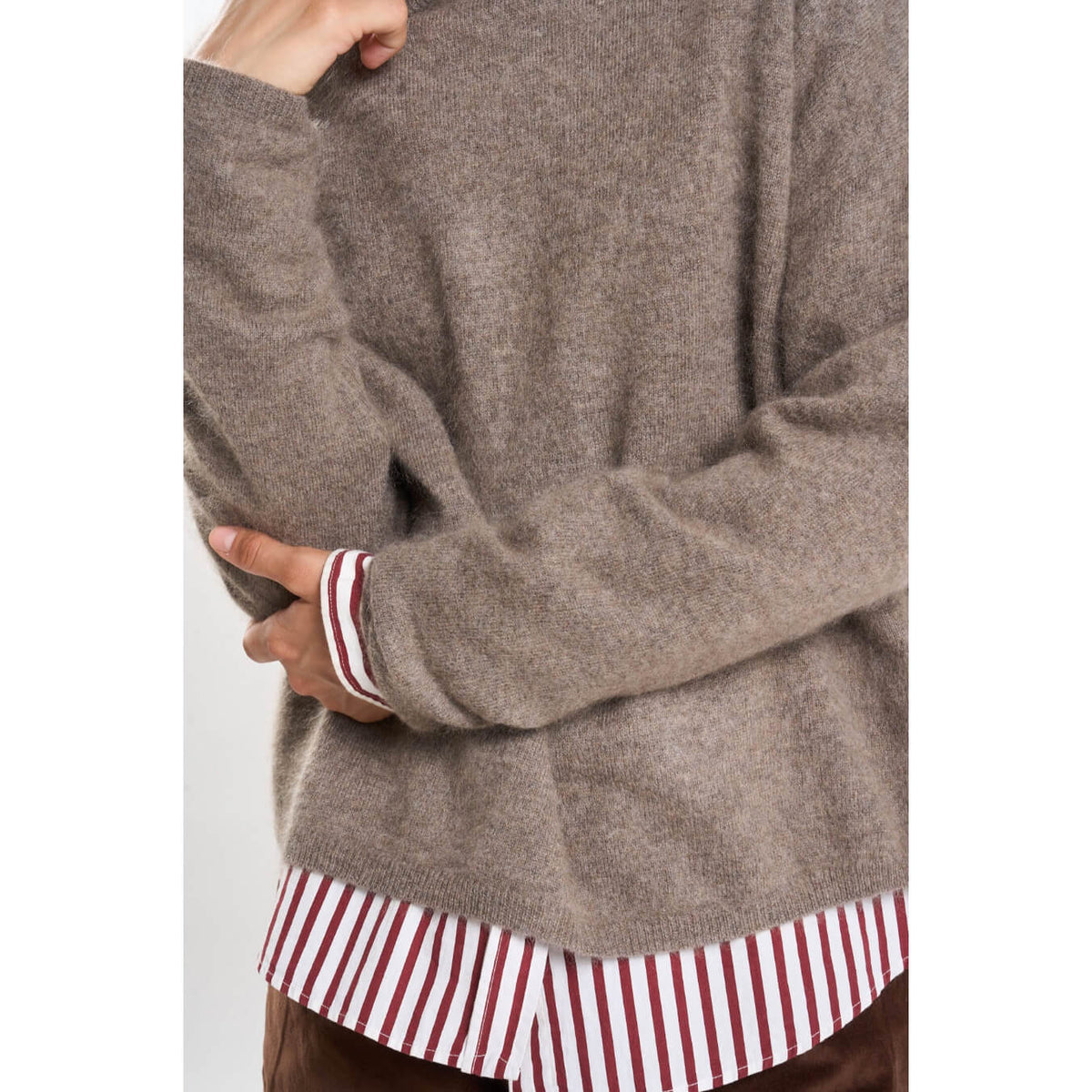 Pull laine & cachemire brushed "Marcel" - Vison