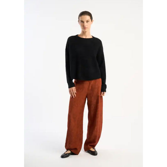 Pull "Marinette" laine & cachemire brushed - Noir