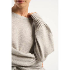 Pull "Monptilya" cachemire - Perle chiné