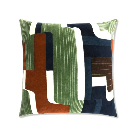 Housse de coussin velours "Oscar" - Sauge
