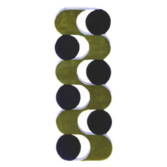 Tapis "Nymphe" laine 70x180 - Marine/olive