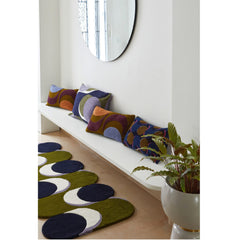 Tapis "Nymphe" laine 70x180 - Marine/olive