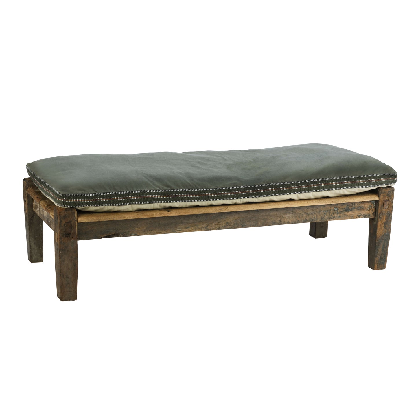 Banc Indien large en bois ancien recyclé