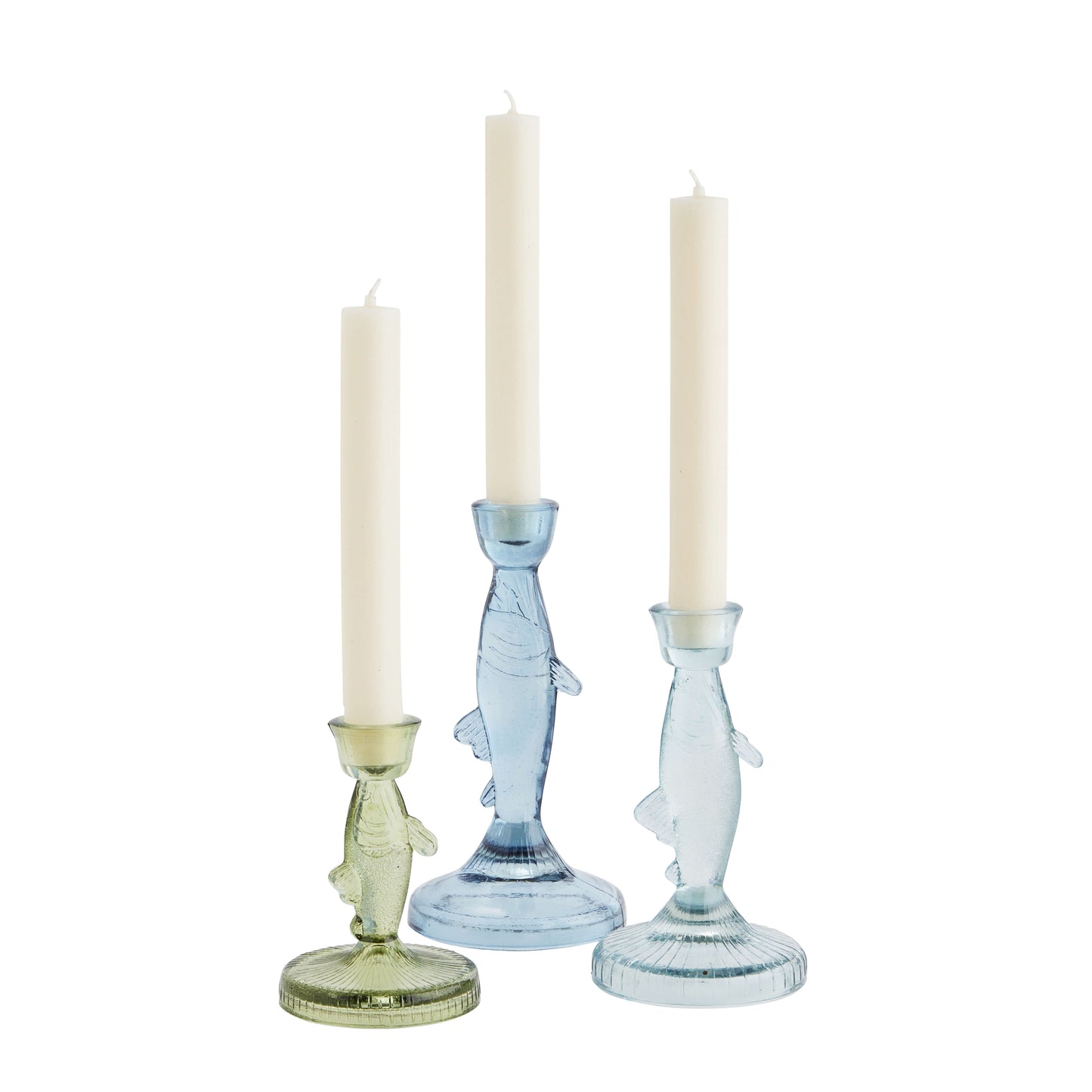 Bougeoirs Poisson verre X3