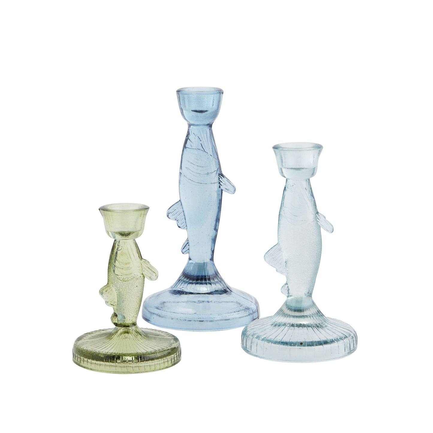 Bougeoirs Poisson verre X3