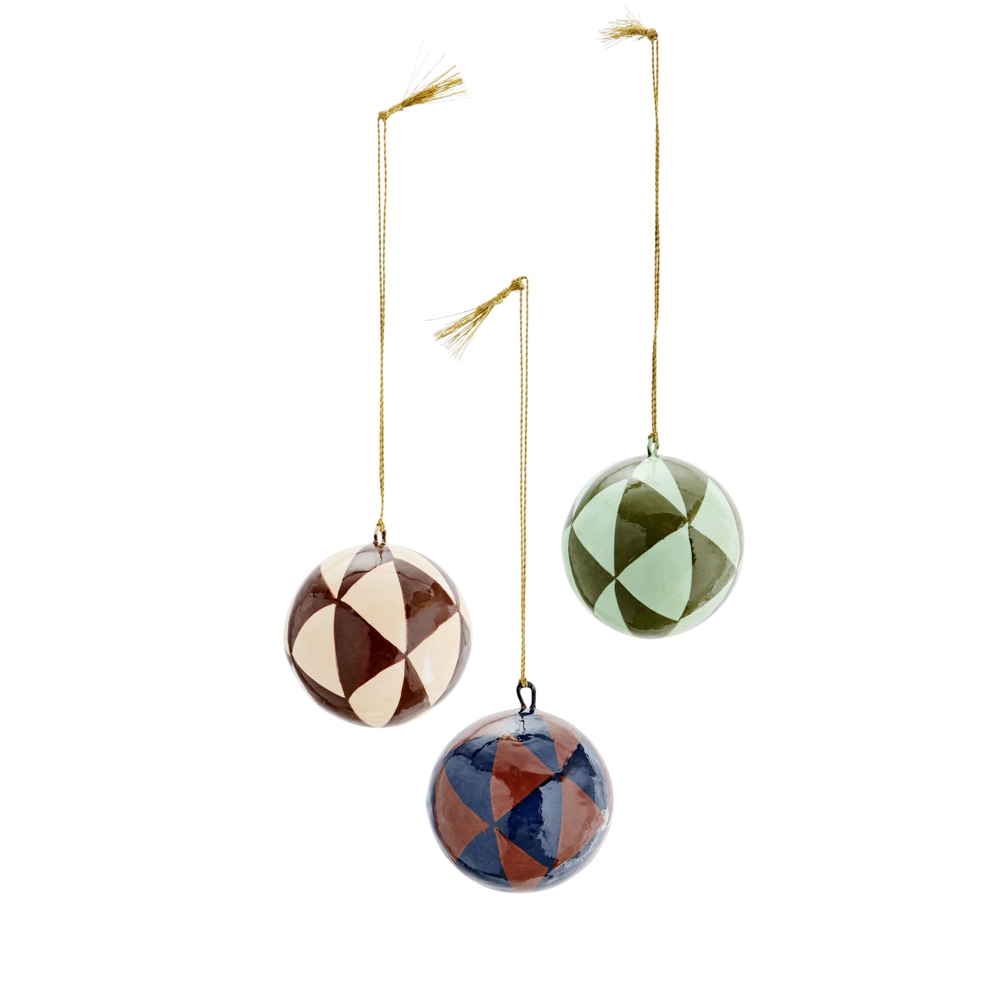 Boules de Noël laquées X3