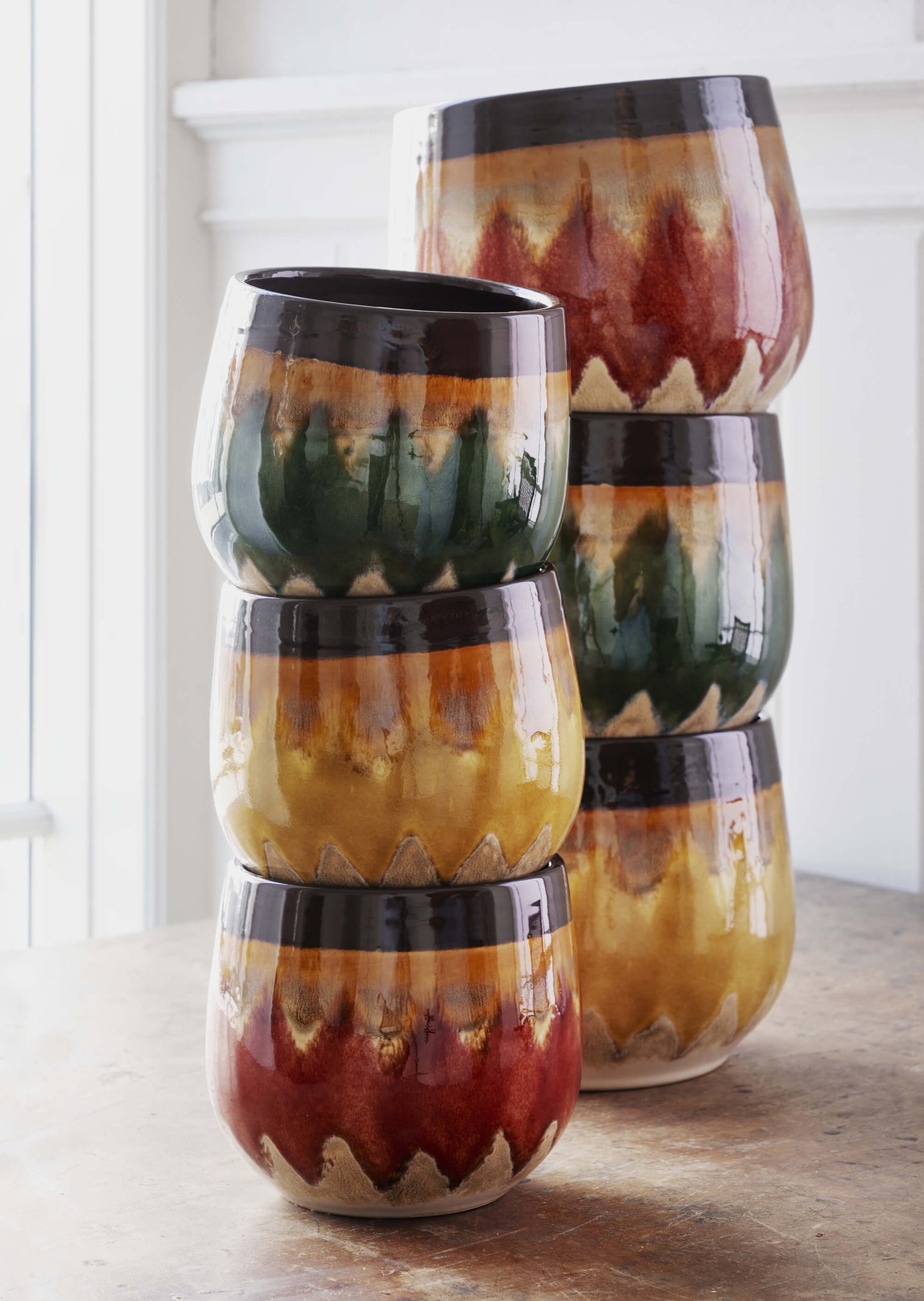 Cache-pot céramique - Ocre