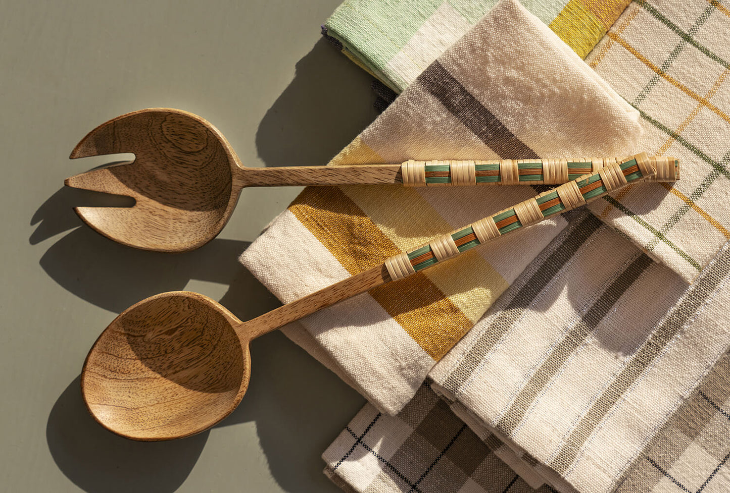 Couverts de service en bois & bambou