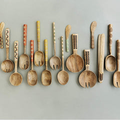 Couverts de service en bois & bambou