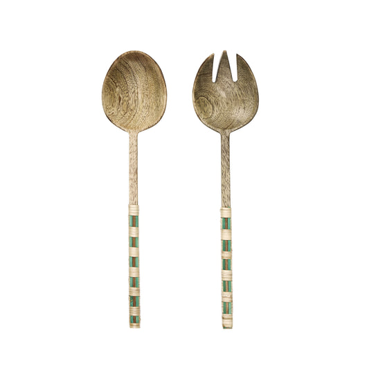 Couverts de service en bois & bambou