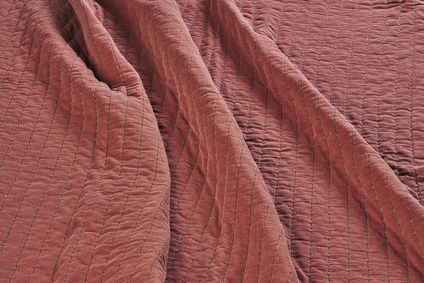 Couvre-lit quilté - Brique