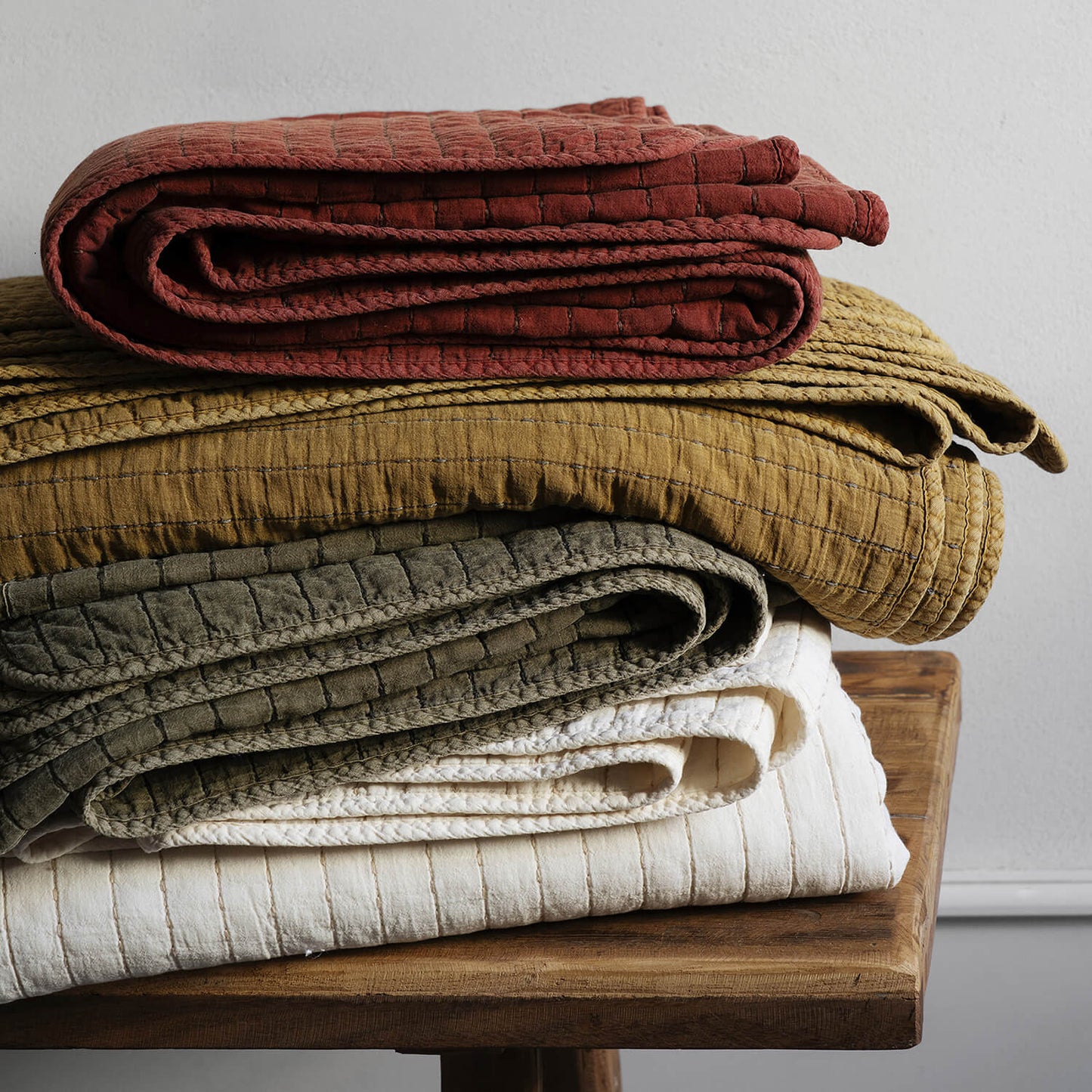 Couvre-lit quilté - Ocre