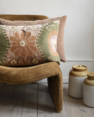 Fauteuil lounge velours - Ambre