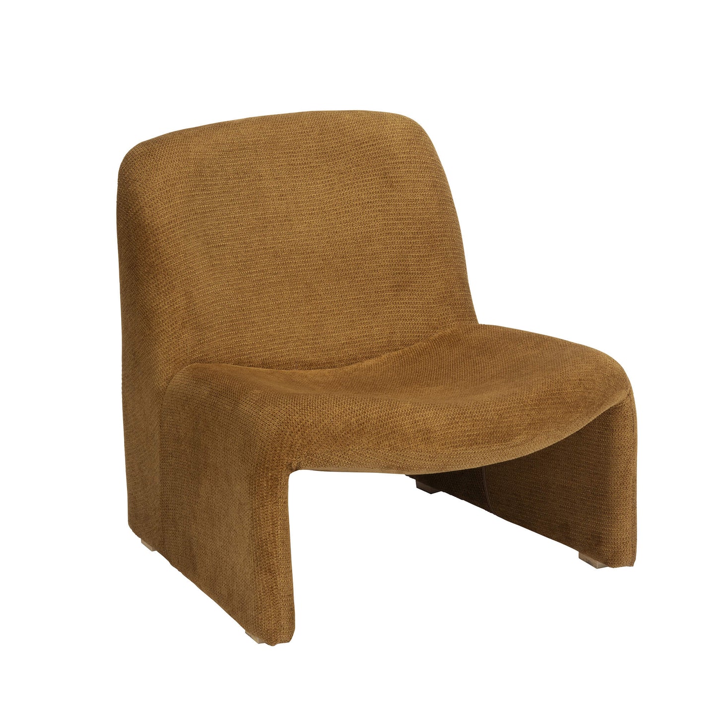 Fauteuil lounge velours - Ambre