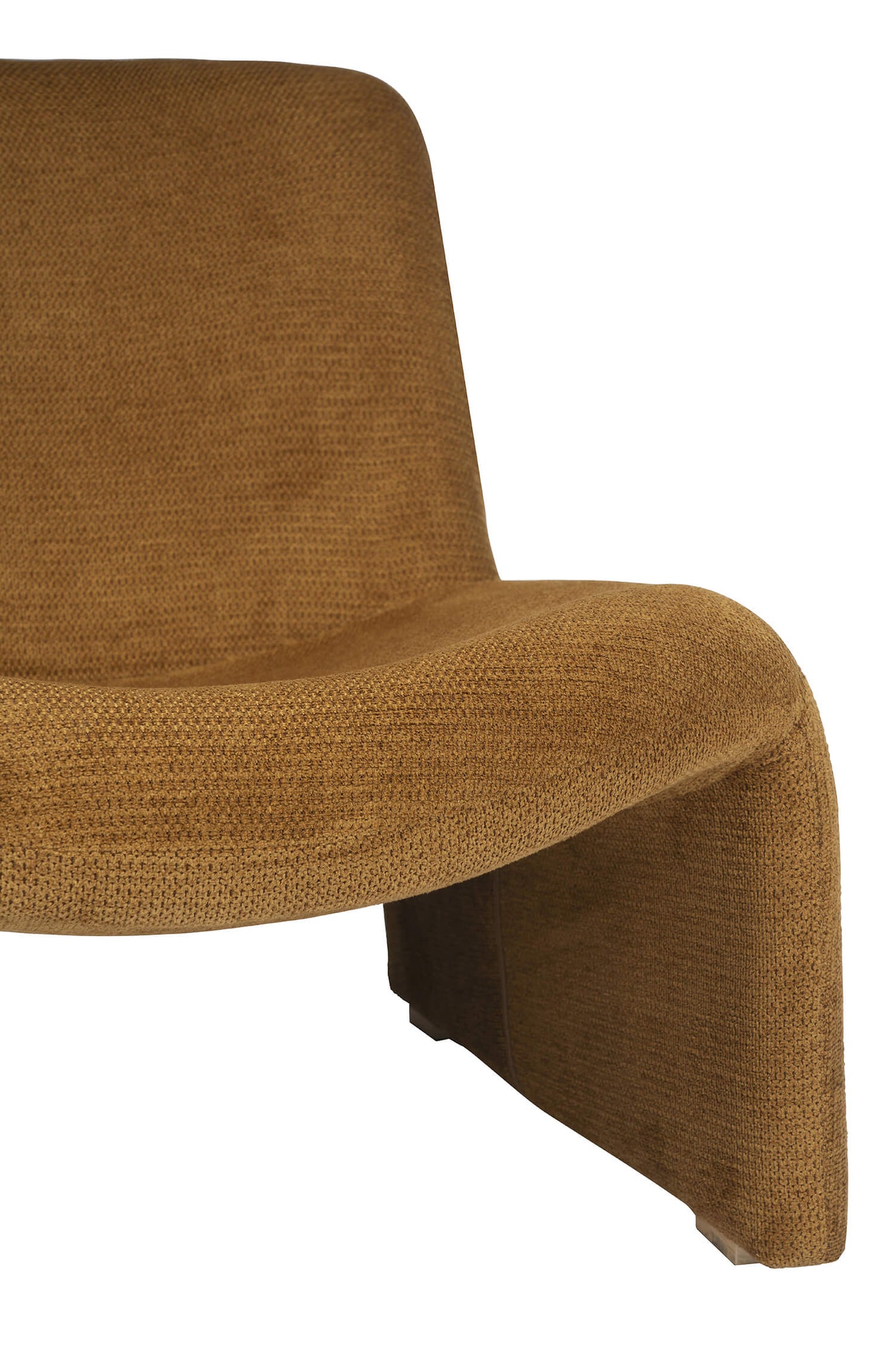 Fauteuil lounge velours - Ambre