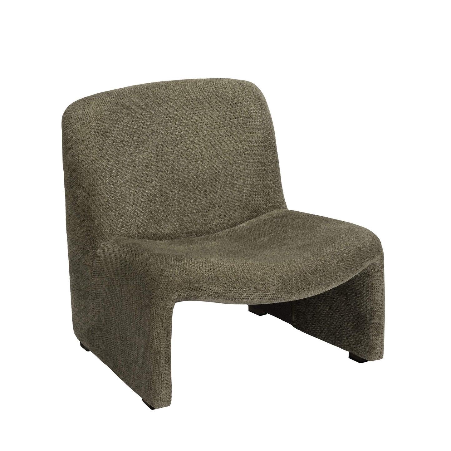 Fauteuil lounge velours - Vert