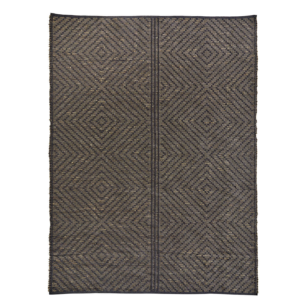 Tapis jute & coton 180x270 - Charbon