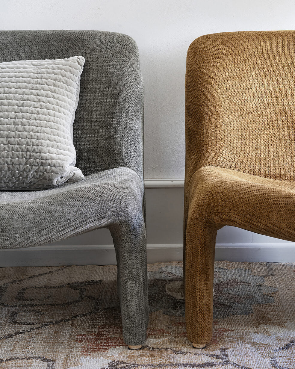 Housse de coussin velours quilté - Kaki clair