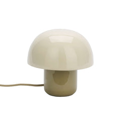 Lampe "Mini Mushroom" métal émaillé - Kaki clair/crème