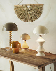 Lampe "Mini Mushroom" métal émaillé - Dark mustard