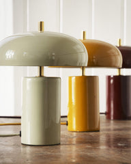 Petite lampe métal émaillé - Dark mustard