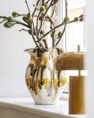 Petite lampe métal émaillé - Dark mustard