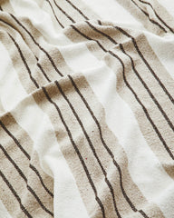 Plaid coton recyclé - Blanc/beige