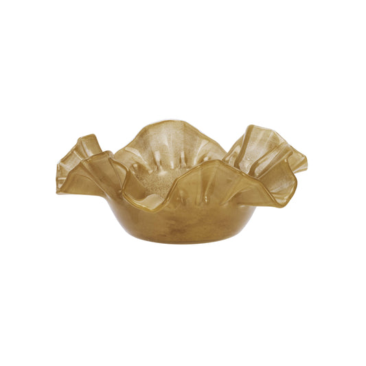 Plat en verre "Froufrou" - Caramel