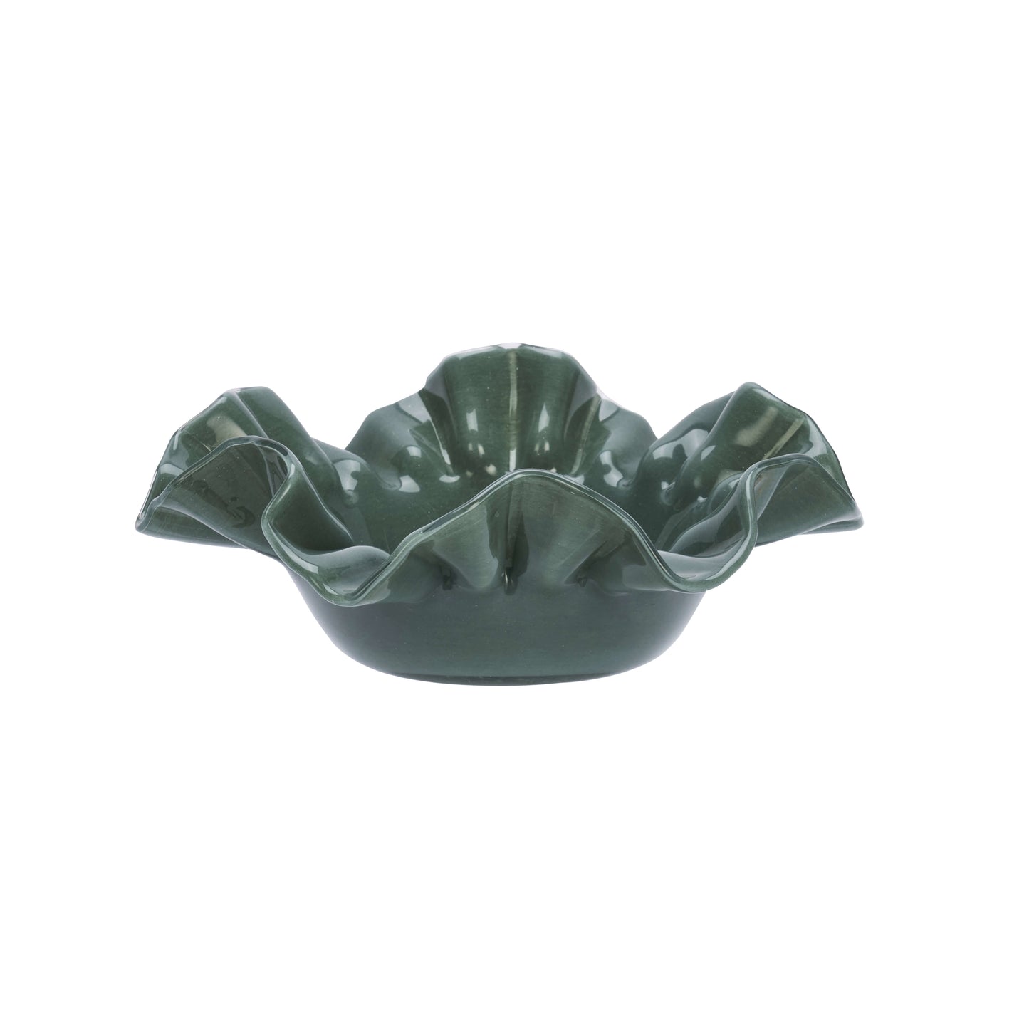 Plat en verre "Froufrou" - Vert