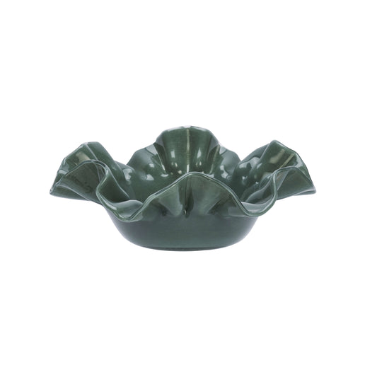 Plat en verre "Froufrou" - Vert