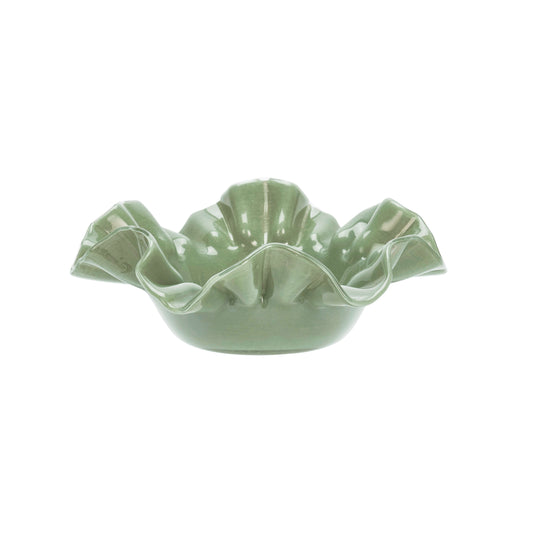 Plat en verre "Froufrou" - Vert