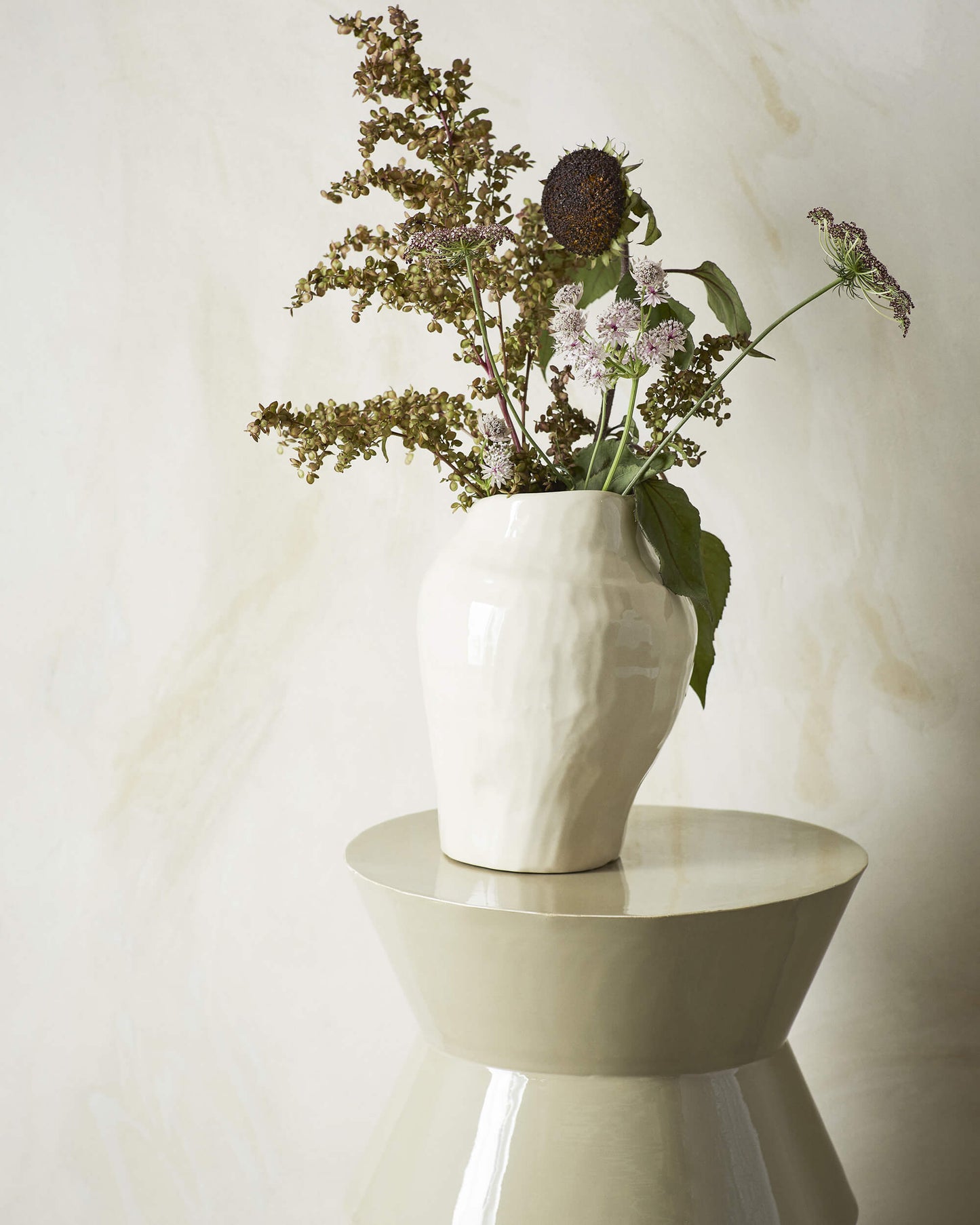 Tabouret métal laqué - Taupe