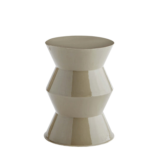 Tabouret métal laqué - Taupe