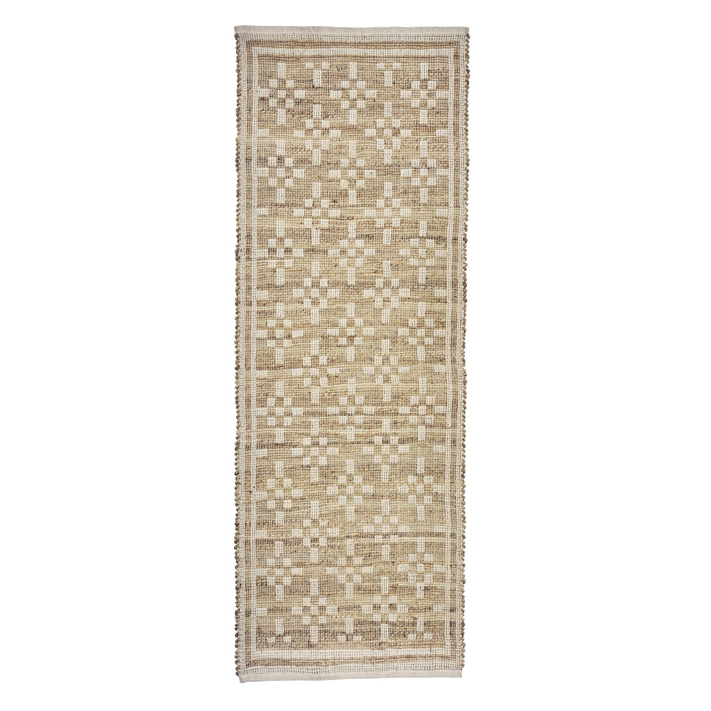 Tapis jute & coton 70x200 - Naturel/écru