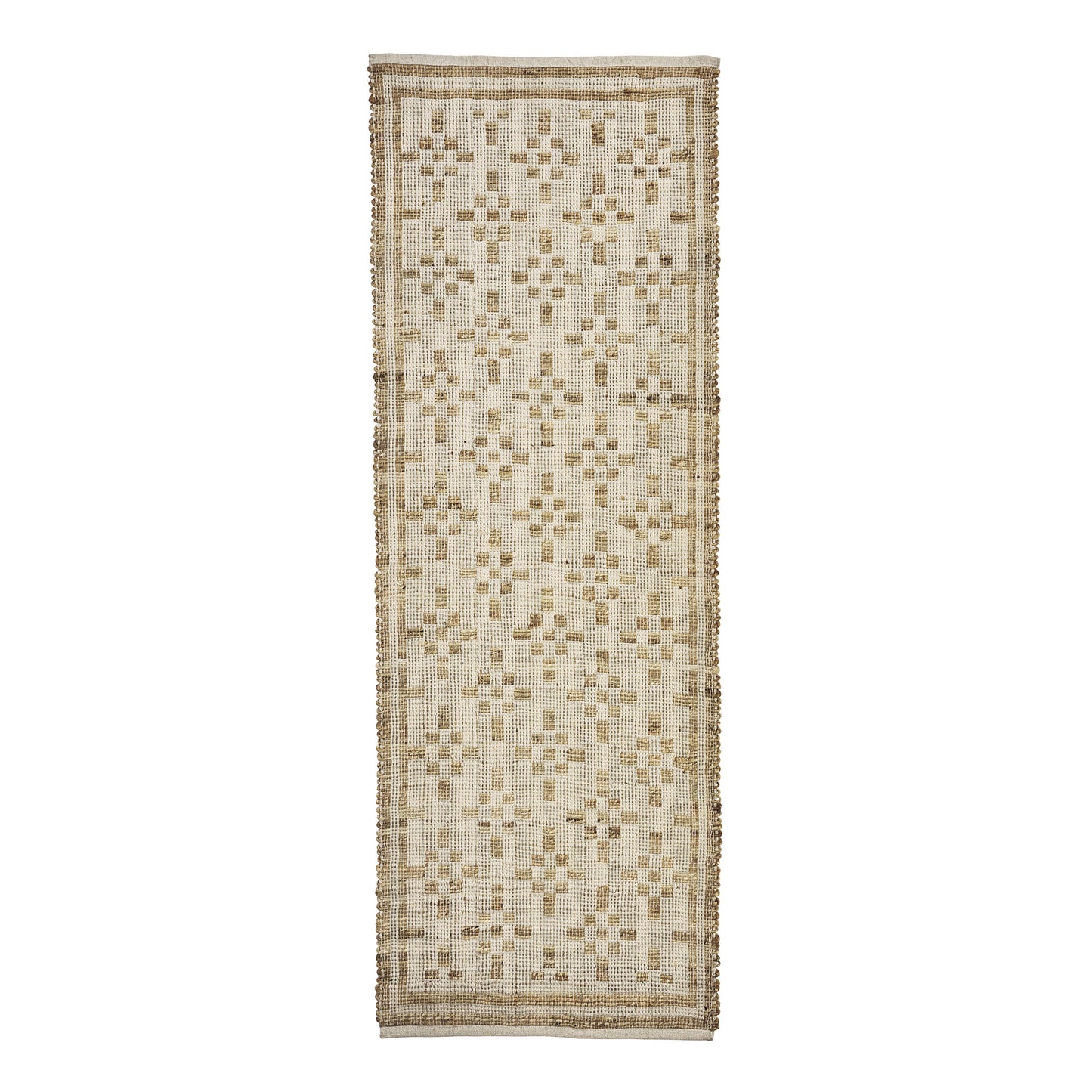 Tapis jute & coton 70x200 - Naturel/écru