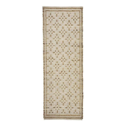 Tapis jute & coton 70x200 - Naturel/écru