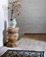 Tapis jute & coton 70x200 - Naturel/noir