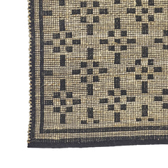 Tapis jute & coton 70x200 - Naturel/noir