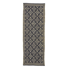 Tapis jute & coton 70x200 - Naturel/noir
