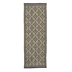 Tapis jute & coton 70x200 - Naturel/noir