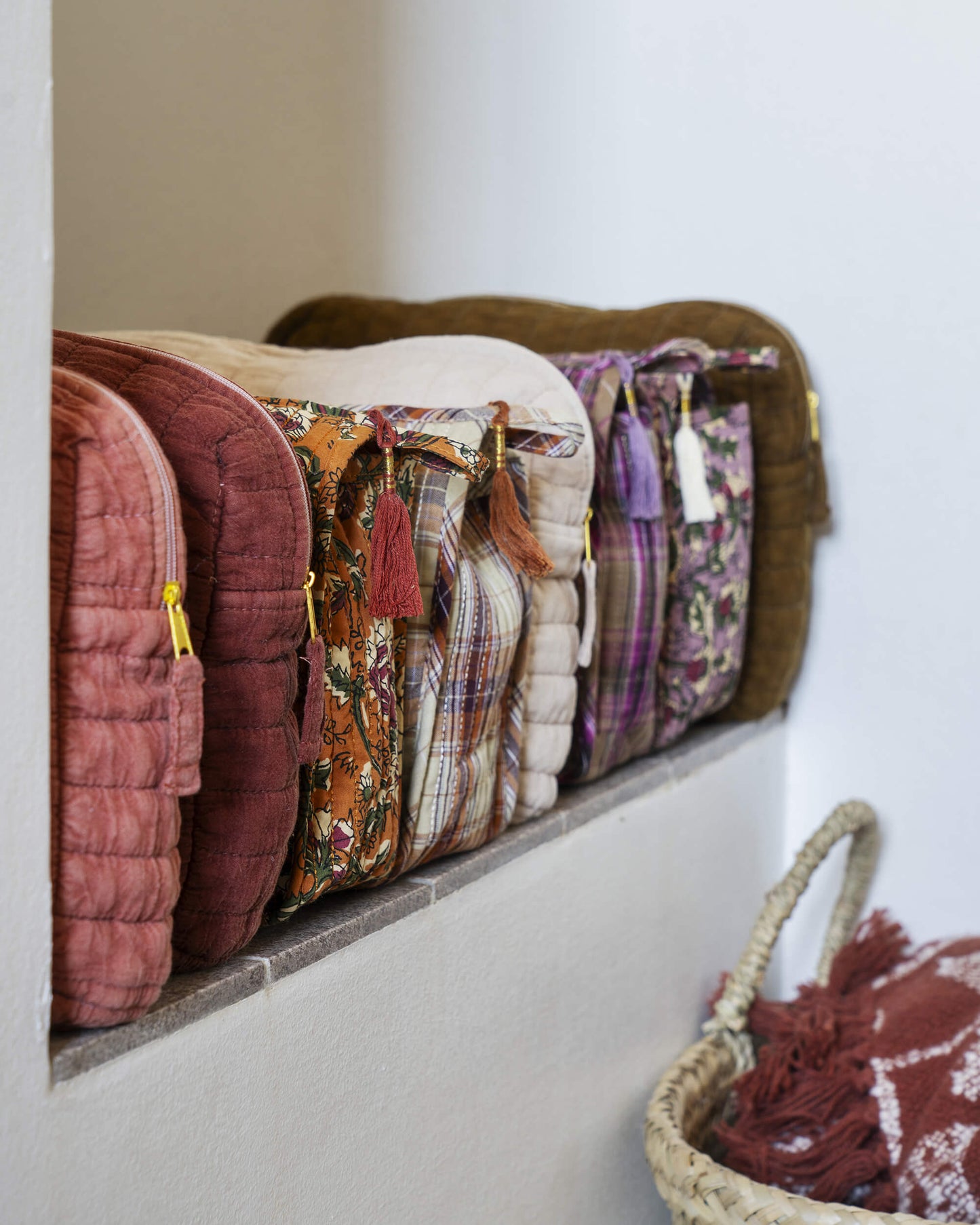 Trousse quiltée - Brique