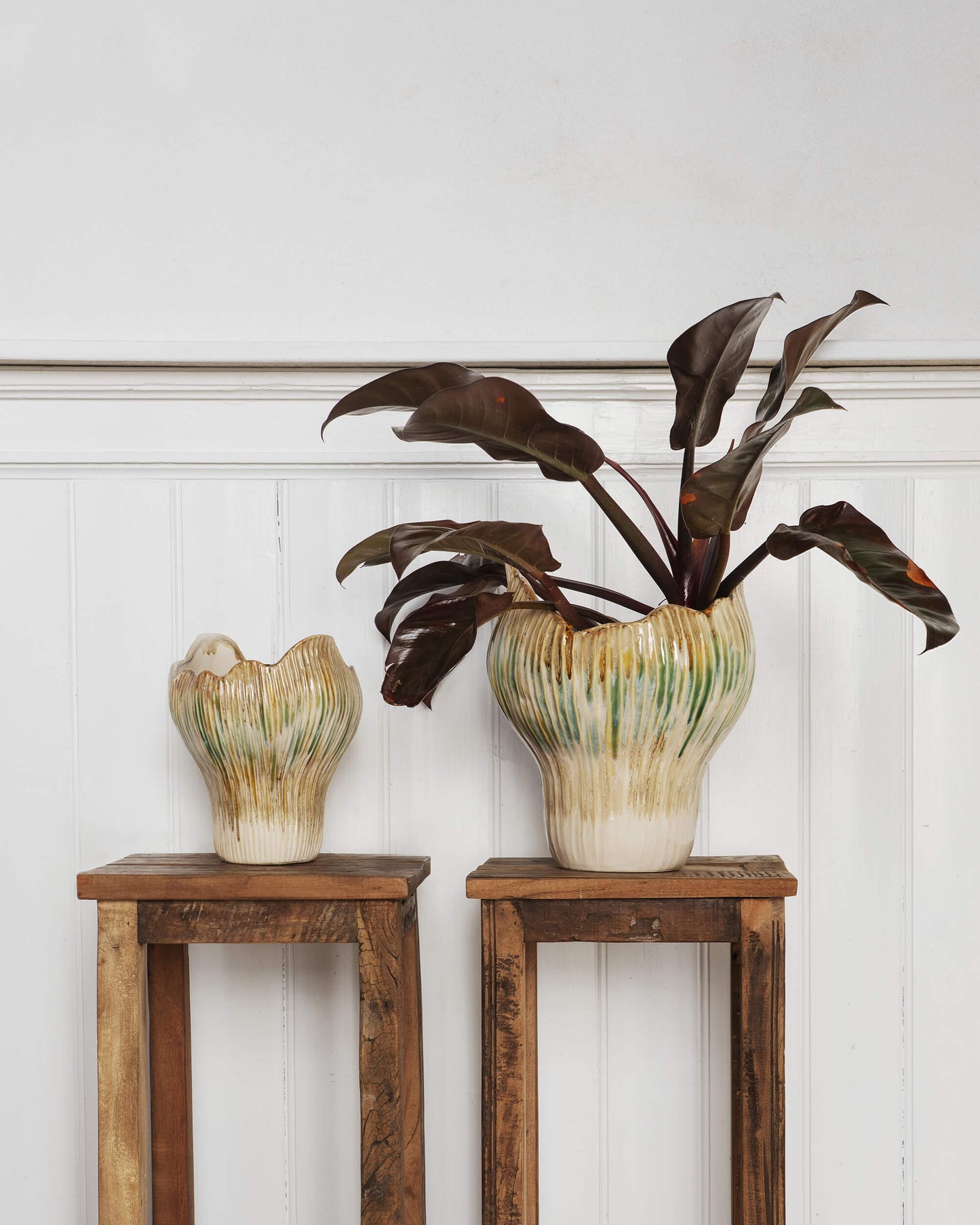 Vase en céramique Rétro Floral - S