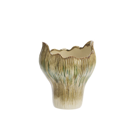 Vase en céramique Rétro Floral - S