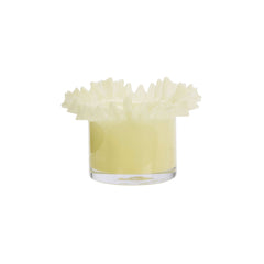 Vase en verre soufflé - Jaune paille