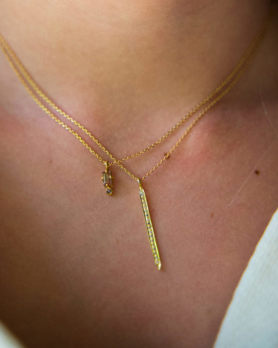 Collier "Solaris Arrow" - Diamants Polki